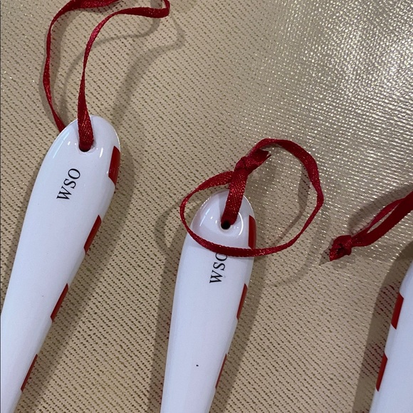 Williams Sonoma Snowman Chef
Spoon Set of 4  Red and White Striped Spoons - Picture 4 of 5